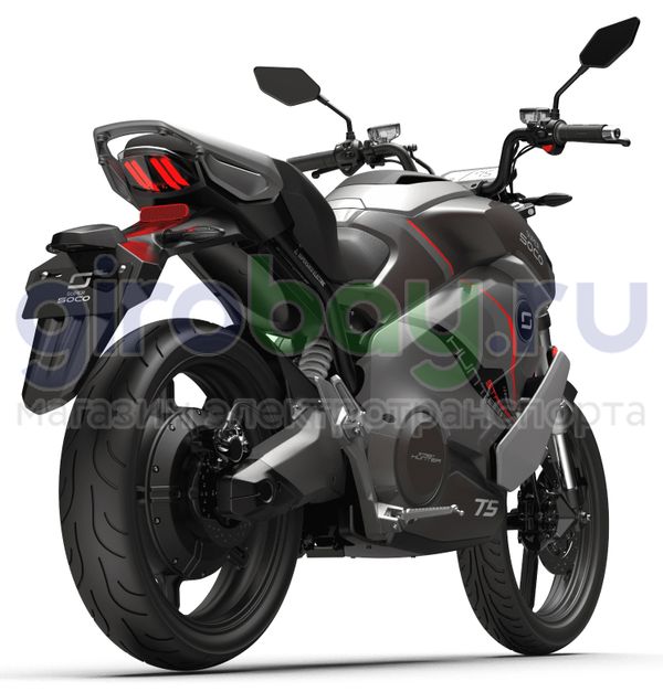 Электромотоцикл WHITE SIBERIA SUPER SOCO TS STREET HUNTER (Серый) фото №3