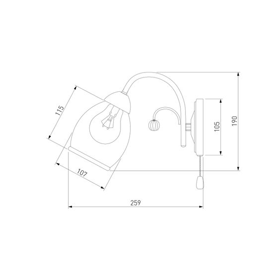 30026/1 / настенный светильник /   античная бронза