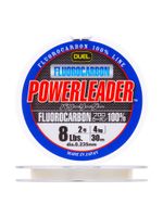 Флюорокарбоновая поводочная леска для рыбалки Duel Hardcore Powerleader FC Fluorocarbon 100%, 0,205 мм, 30 м, 3 кг, прозрачный
