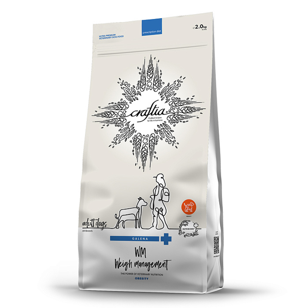 Ветеринарная диета CRAFTIA GALENA DOG WEIGHT MANAGEMENT (Obesity) Вейт Менеджмент (Обесити) для собак при избыточном весе 2 кг