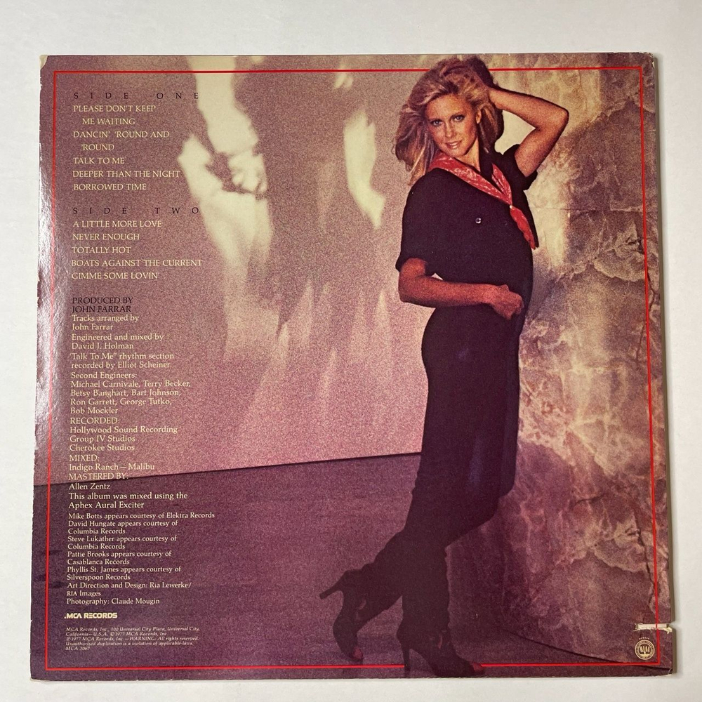 Винтажная виниловая пластинка LP Olivia Newton John Totally Hot (USA 1978)