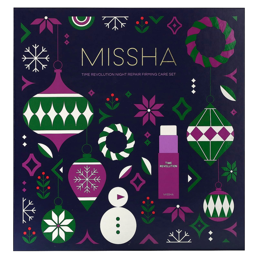 Missha, Time Revolution Night Repair Firming Care Set, Holiday Edition, набор из 6 предметов