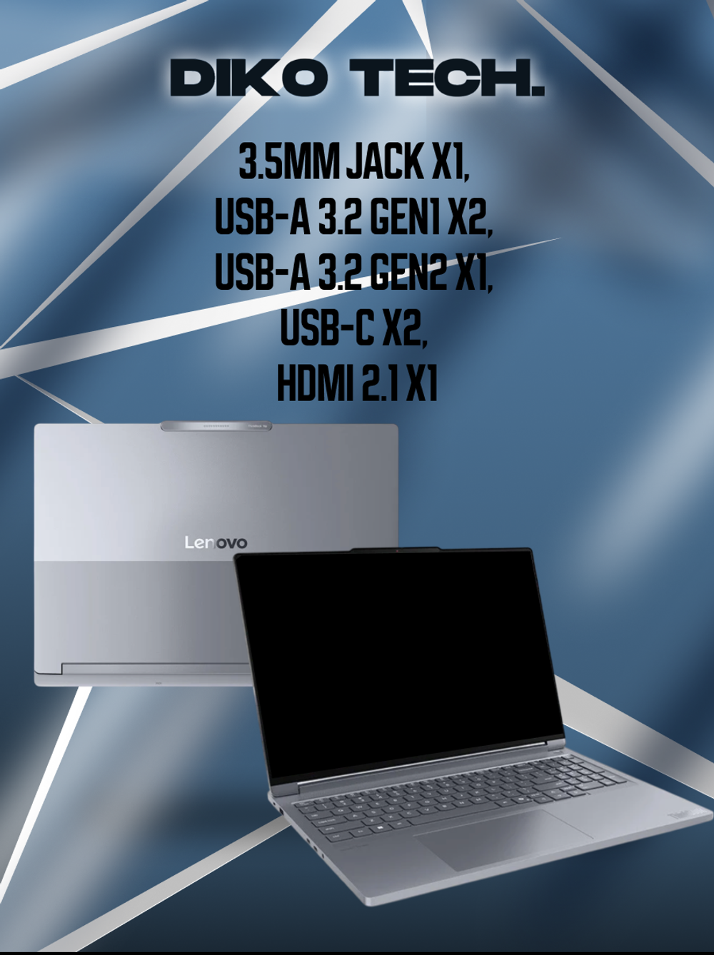 Ноутбук Lenovo ThinkBook 16p AI 2025 / Ultra 7 255HX / RTX 5060 / 32 ГБ / 1 ТБ / Серый