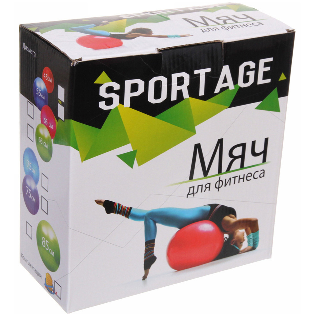 Фитбол Sportage 85 см 1000гр с насосом, красный