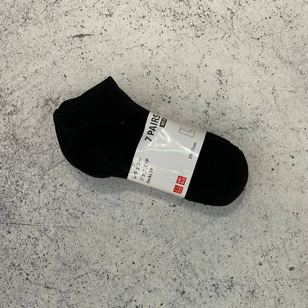 Носки Uniqlo 7 pack black короткие