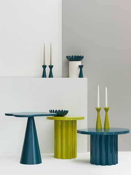 Подсвечник laminaria, 23 см, лайм