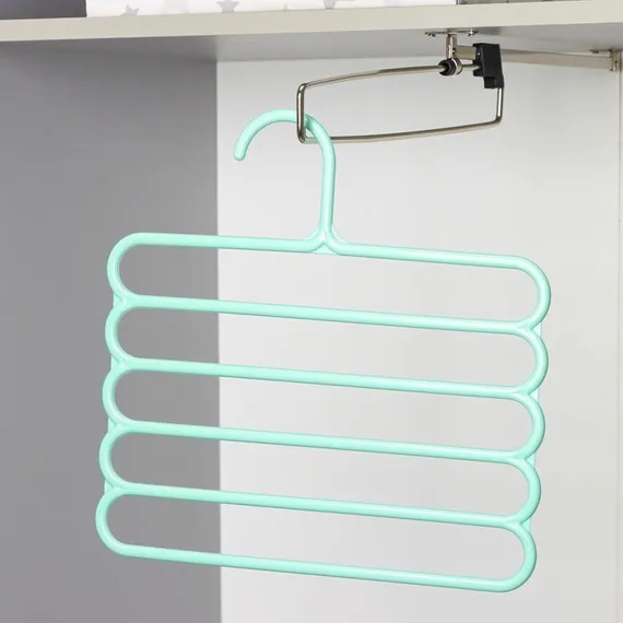 Вешалка для брюк и юбок Доляна, 5 уровней, 31×31 см, цвет МИКС