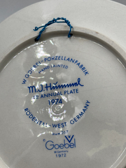Декоративная тарелка 1974 год Goebel