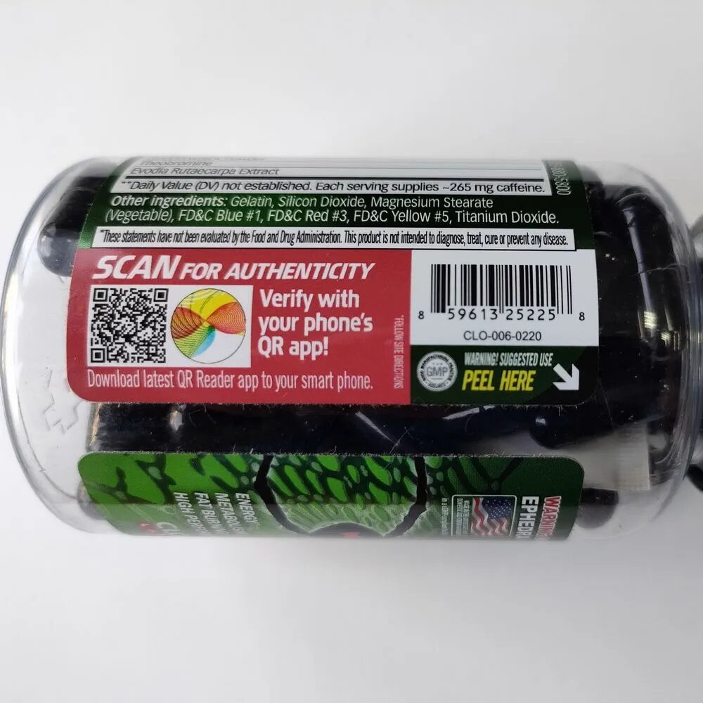 Жиросжигатель Black Spider Cloma Pharma, термогеник, 100 капсул