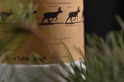 Кружка малая фарфоровая без ручки с берестой. Коллекция Christmas (Рождество)