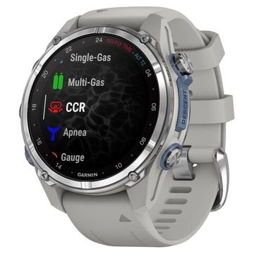 Умные часы Garmin Descent Mk3 43 мм Stainless Steel / Fog Gray Silicone Band