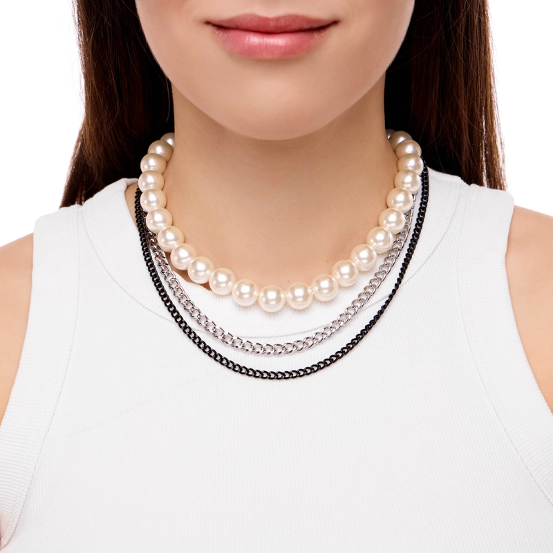 Колье Многослойное с Жемчугом