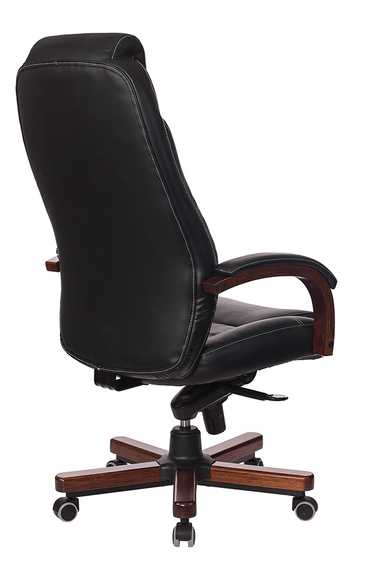 Кресло руководителя Бюрократ T-9923WALNUT черный кожа крестов. металл/дерево