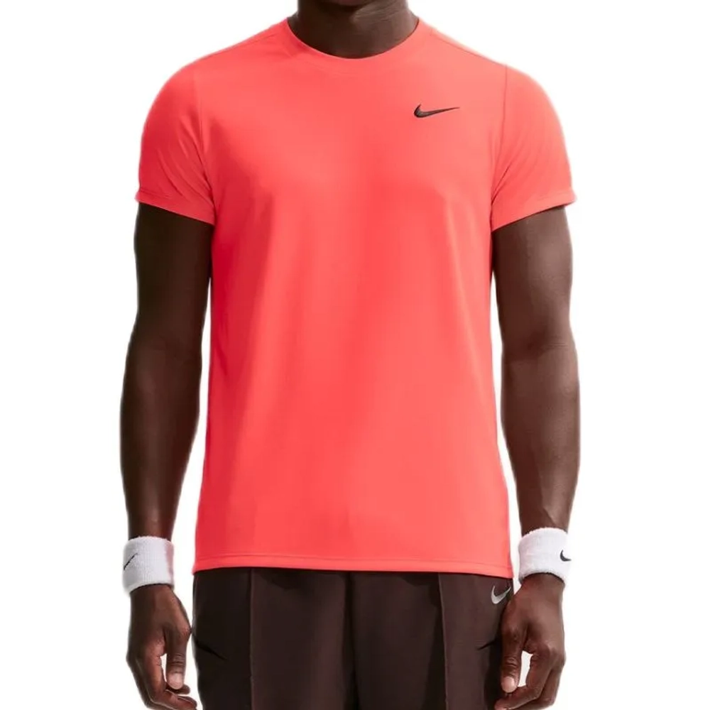 Мужская теннисная футболка Nike Court Victory - bright crimson/black