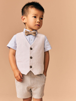 Комплект из четырех предметов для мальчика Next E51-029, Бежевый, Голубой