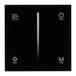 Панель SMART-P6-DIM-G-IN Black (12-24V, 4x3A, Sens, 2.4G) (Arlight, IP20 Пластик, 5 лет) 034780