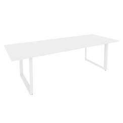 Onix Direct Стол переговорный на О-образном м/к O.MO-PRG-25 Белый Бриллиант/Металл Белый 2580*980*75