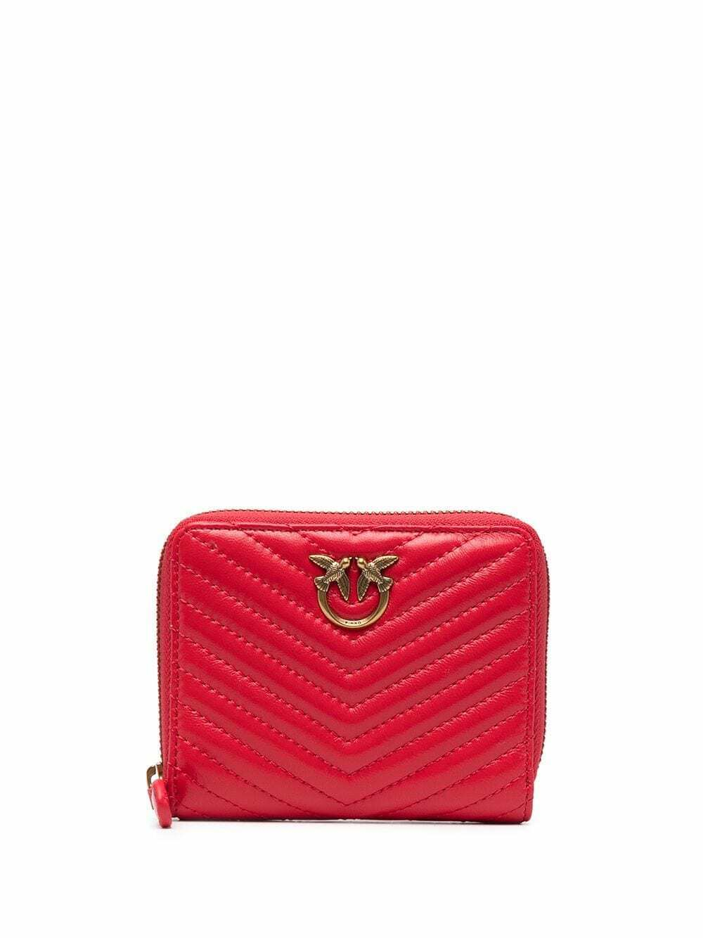 TAYLOR QUILTED WALLET - red