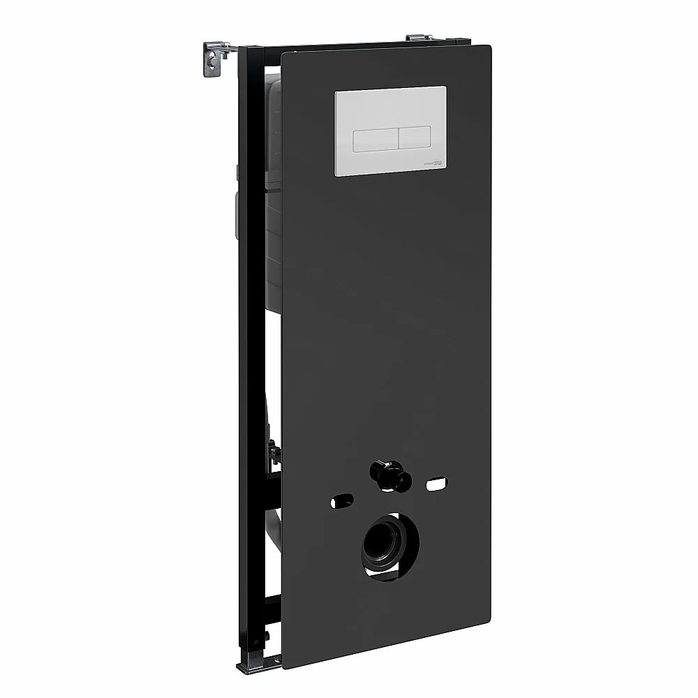 Инсталляция для унитаза WasserKraft Abens 20TLT.010.ME.BL.WM03 черная панель/кнопка белая матовая