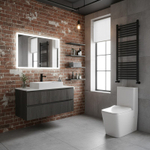 Унитаз напольный Grossman Classic GR-4486SQ (670х360х800) безободковый,белый,моноблок с тонкой крышкой,микролифт,смыв торнадо,1 мест