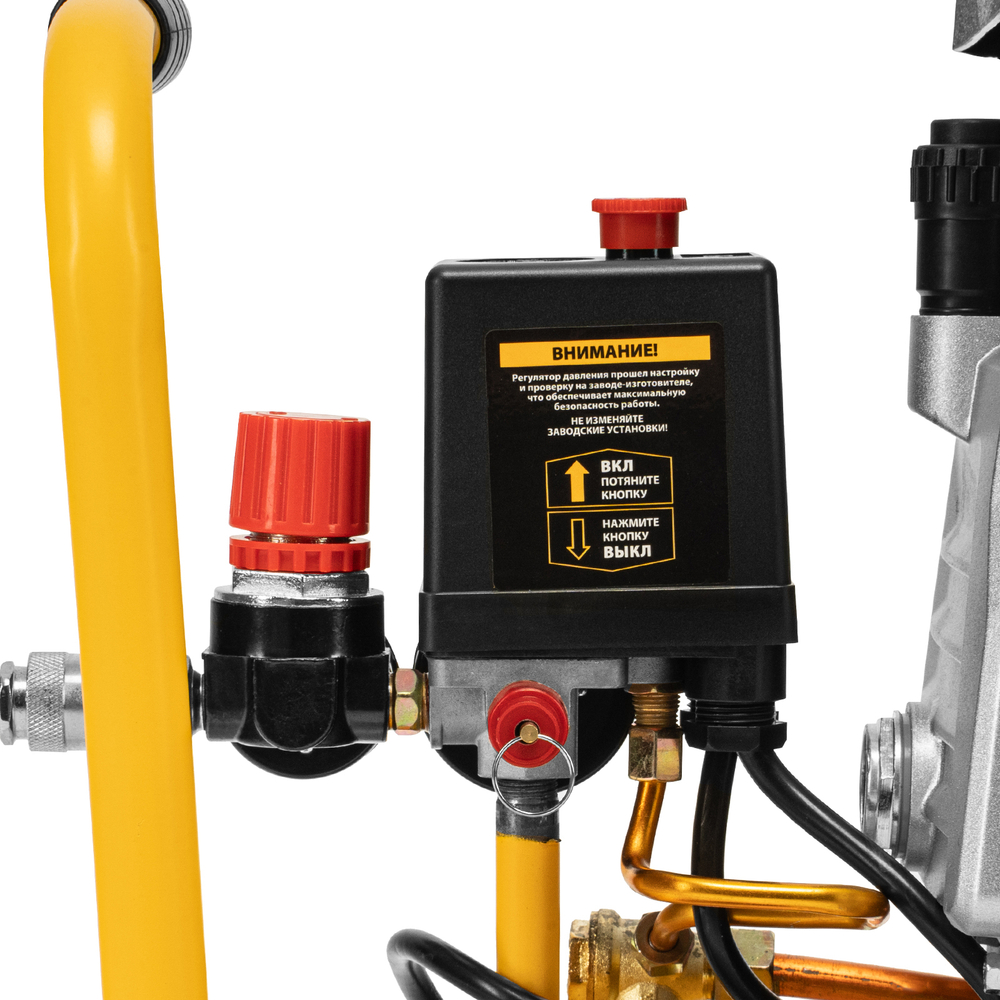 Компрессор воздушный DC1500/24, прямой привод, 1.5 кВт, 24 литра, 220 л/мин Denzel