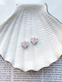 Подвеска сердце розовое матовое, 12*13мм