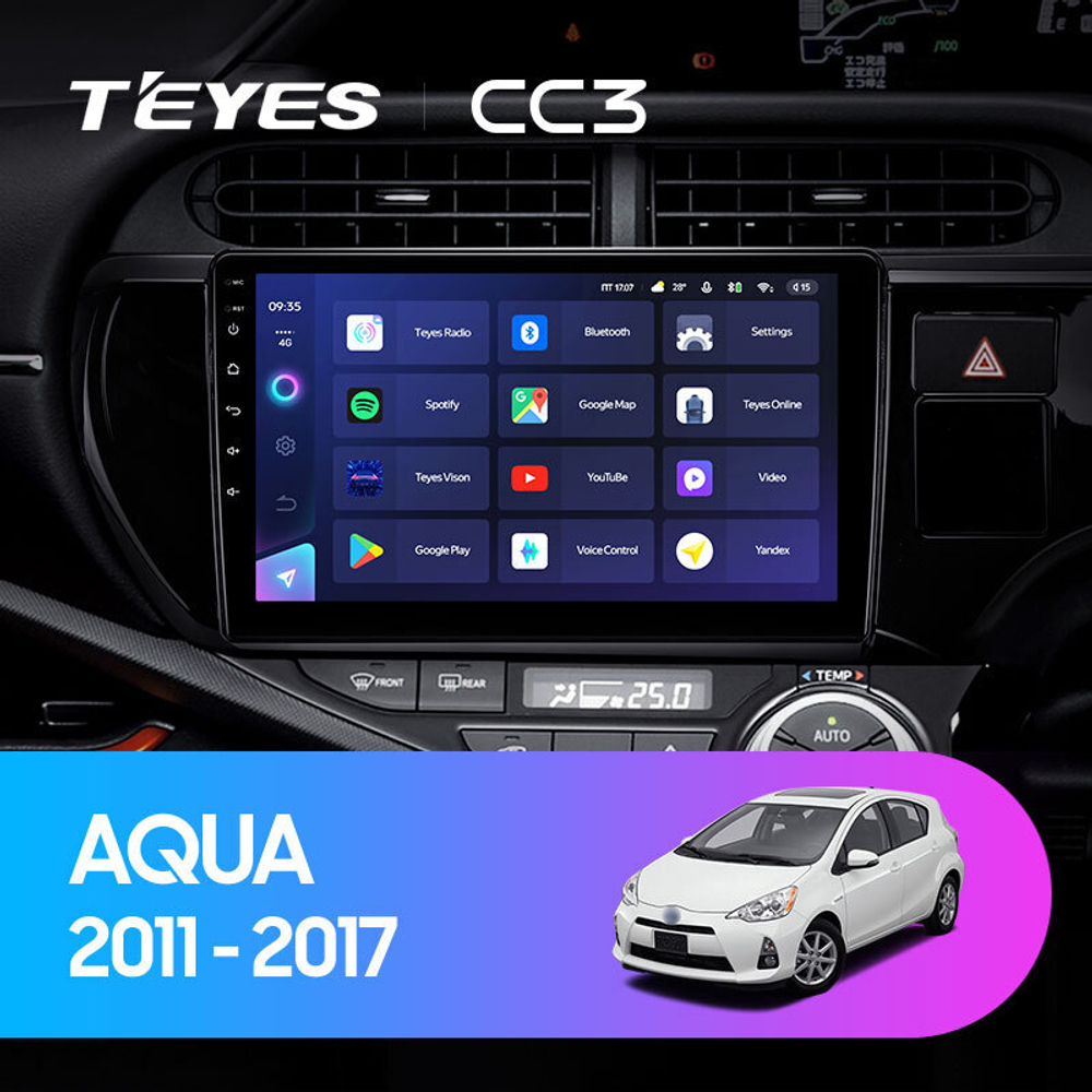 Teyes CC3 9" для Toyota Aqua 2011-2017 (прав)