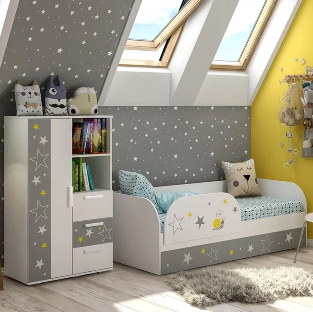 Кровать с подъёмным механизмом Трио КРП-01 80х186, звездное детство