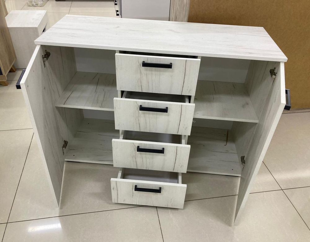 Комод Стандарт 2 дуб крафт белый