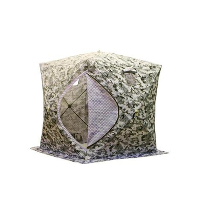 Палатка КУБ 2201 УТЕПЛЕННЫЙ ТРЕХСЛОЙНЫЙ КАМУФЛЯЖ 220x220x230 см
