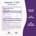 Natrol, мелатонин + 5-HTP, с замедленным высвобождением, 60 двухслойных таблеток