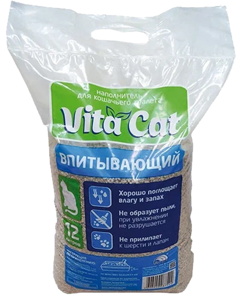 Vita Cat Минеральный среднезернистый  наполнитель 12л.