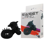 Чёрное эрекционное виброкольцо-дельфин 3,8см Baile Sweet Ring BI-010133-2