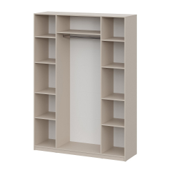 Шкаф распашной (9 полок + штанга) ШК 5 (1600), Меланж