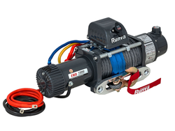 Лебёдка электрическая двухскоростная 12V Runva 12000 lbs 5443 кг (синтетический трос)