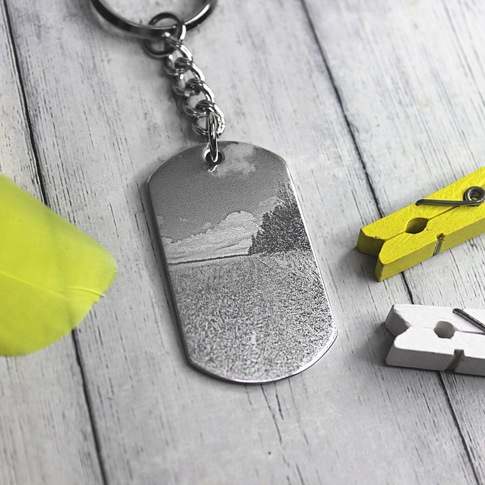 Брелок с гравировкой фото на заказ