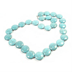 Бусы "Диски" бирюза асс.
