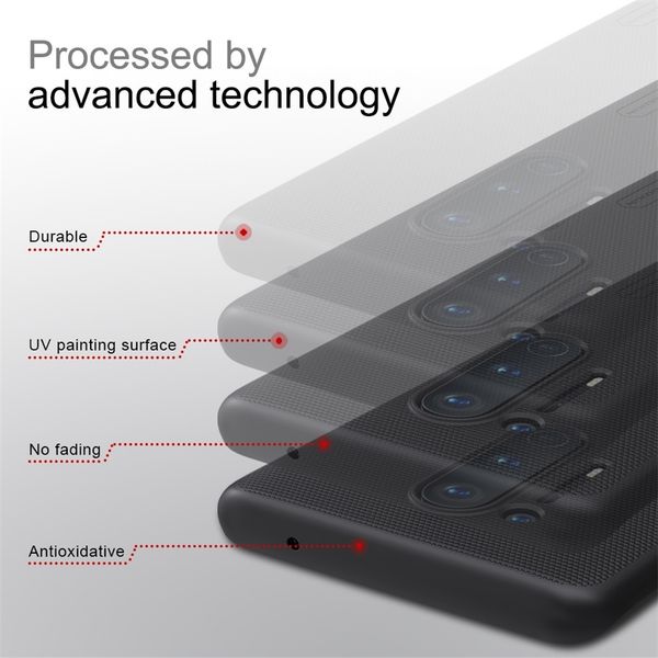 Пластиковый чехол-бампер Nillkin Super Frosted Shield для One Plus 8 Pro (синий)