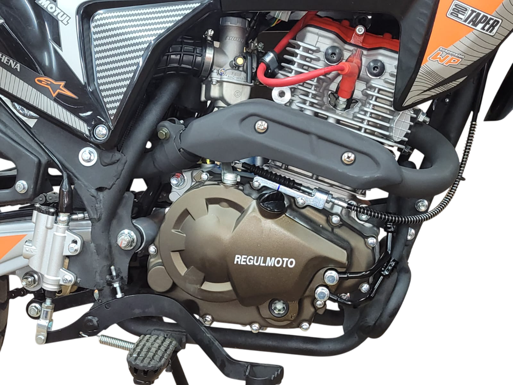 Мотоцикл Regulmoto TE 4 valve oil Черный/ оранжевый