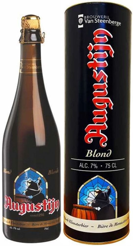 Пиво в Подарочной Упаковке Ван Стеенберг Августин Блонд / Van Steenberge Augustijn Blonde 0.75 - в тубе