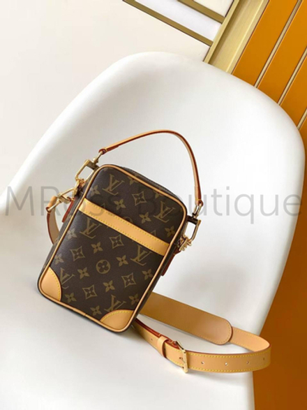 Мужская сумка Louis Vuitton Danube коричневого цвета с узором монограм