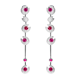 Серьги с рубинами и бриллиантами, E0039-0/2