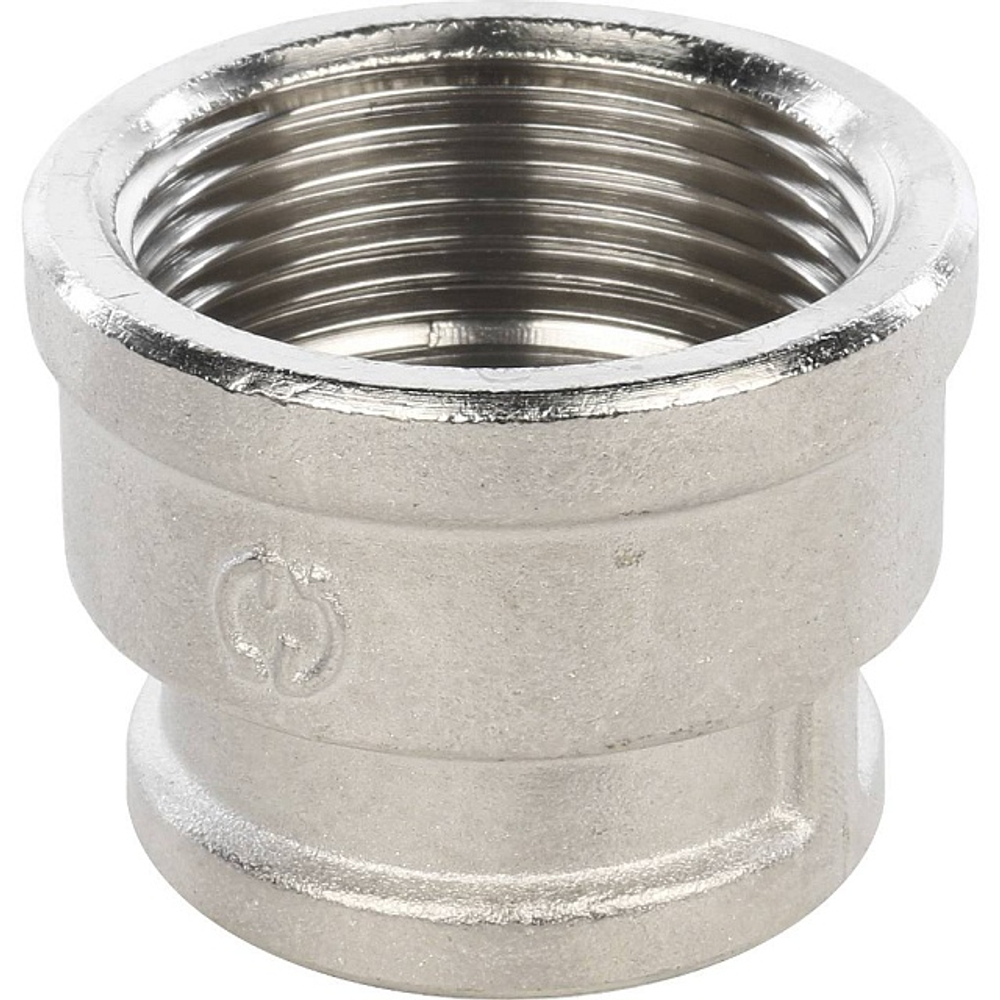 Муфта редукционная STOUT SFT 0006 - 1"1/4 x 1" (для стальных труб, латунь никелированная)