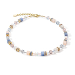Колье Coeur de Lion Light Blue 4605/10-0720 цвет голубой, розовый, белый