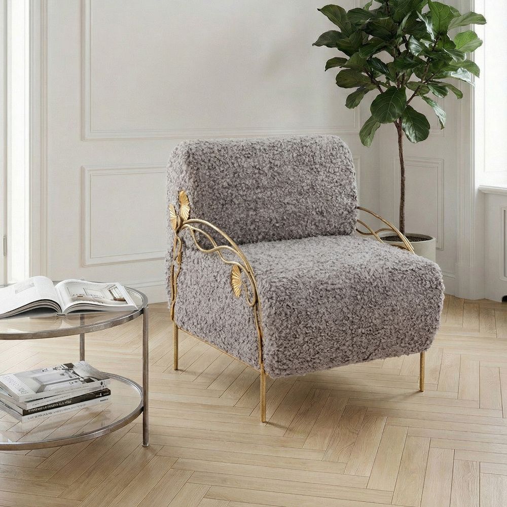 Кресло Нимфея Серый Бронза