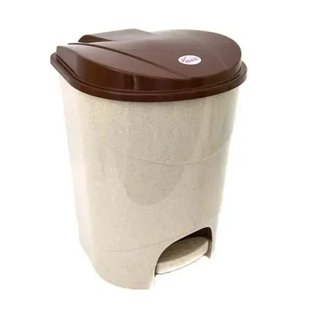 Контейнер для мусора с педалью 19л Беж.мрамор 0,384,297х0,302м