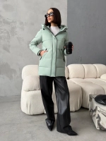 Куртка демисезонная с капюшоном удлиненная