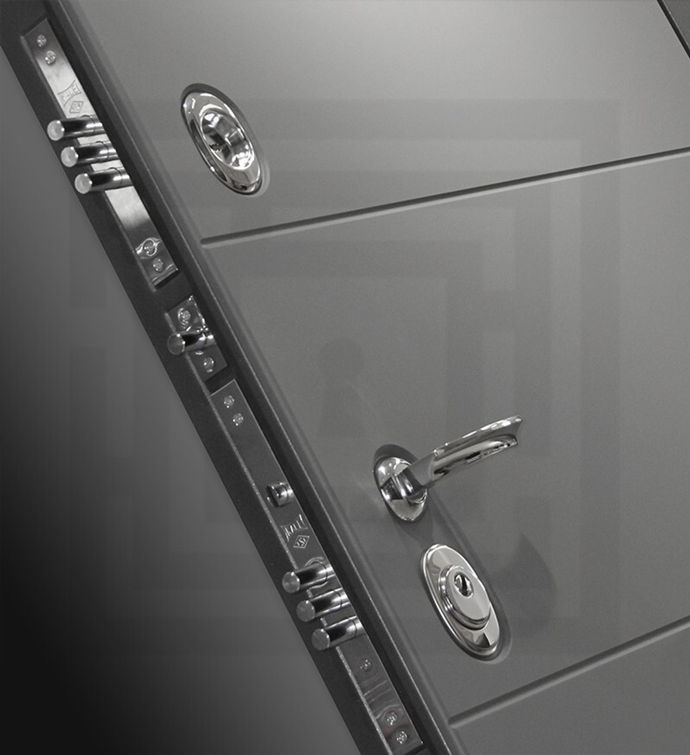 Дверь входная Лабиринт ART Графит 03 - Сандал белый металлическая