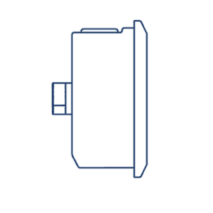 Манометр глицериновый D63 G1/4 - 250 Bar - осевое подключение, фланцевый VERSO