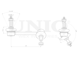 Стойка стабилизатора задняя правая UNIO SSP-50283